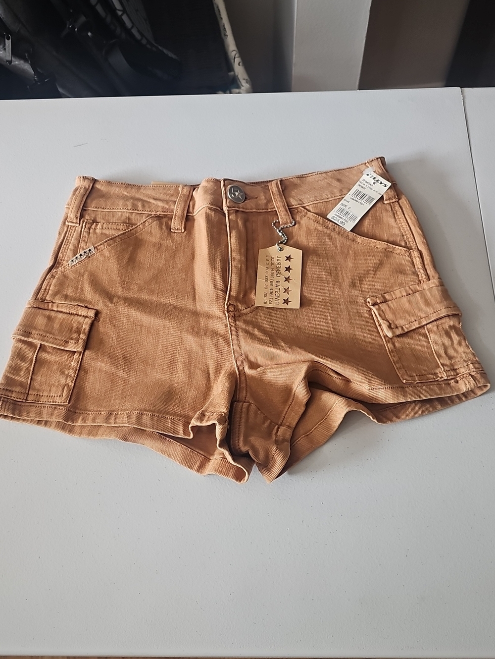 Five Star Women’s Tan Cargo Denim Shorts
